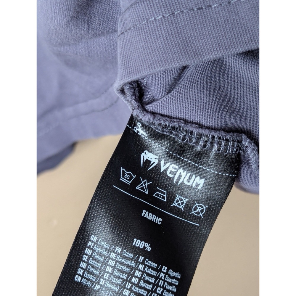 Venum Silent Power T-Shirt Mens XL Grey Charcoal Tonal Embroidered Logo Sport - Picture 12 of 16